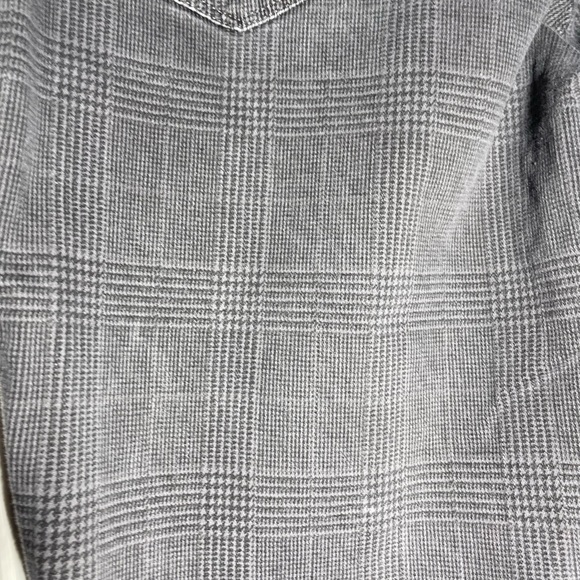 FRAME Le Crop Mini Boot checked mid-rise kick-flare jeans size 33 glen plaid - Picture 5 of 16